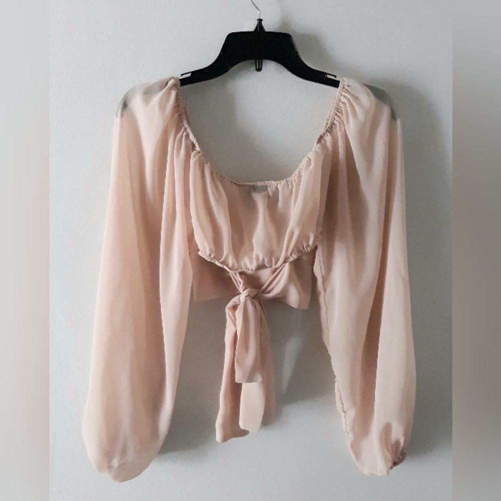 Windsor Chiffon Crop Blouse - Picture 3 of 4
